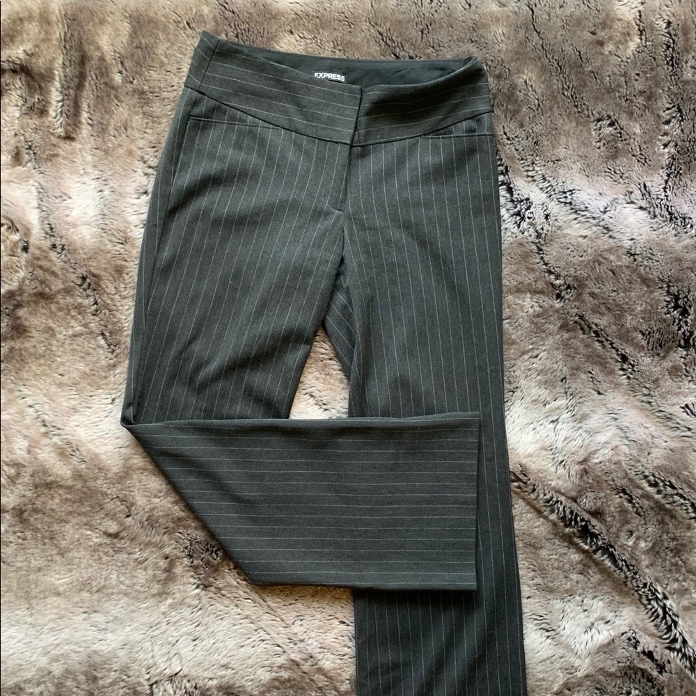 Express wide-leg Editor pin-stripe pants